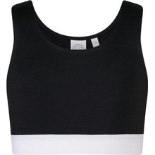 SF (Skinnifit) dívčí crop top na ramínka černá / bílá