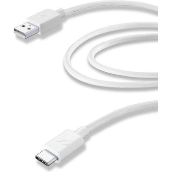 Cellularline Кабел Cellularline - 4442, USB-A/USB-C, 3 m, бял (USBDATACUSBC3MW)