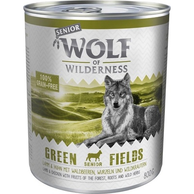Wolf of Wilderness Senior Green Fields jahňacie & kuracie 12 x 0,8 kg