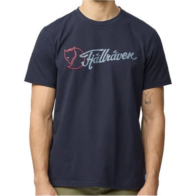 Fjällräven Мъжка тениска Fjällräven Archive Logo T-Shirt - Dark Navy (216-8186-0114)