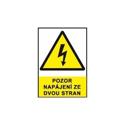 Pozor napájení ze dvou stran, Fólie A8