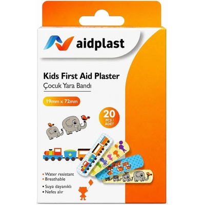 Aidplast detská náplasť 1,9 x 5,6 cm, 20 ks