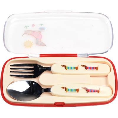 Rex London Детски прибори за хранене 2 бр. от неръждаема стомана Sausage Dog - Rex London (30944)