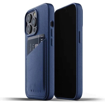 Mujjo Leather Wallet Case - кожен (естествена кожа) кейс с джоб за кредитна карта за iPhone 13 Pro (снн)