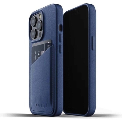 Mujjo Leather Wallet Case - кожен (естествена кожа) кейс с джоб за кредитна карта за iPhone 13 Pro (снн)