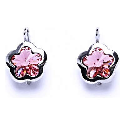 Čištín na patent s krystaly Swarovski light rose kytička NK 1296