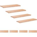 vidaXL Стъпала за стълби 8 бр. 90 x 25 x 2 cm Натурално Солидно бук (3446258)