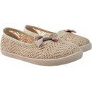 Dětské krajkové baleríny s mašličkou ažurové 6282