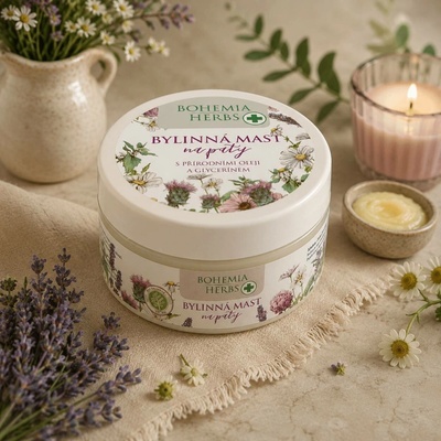 Bohemia Gifts & Cosmetics bylinná mast na paty s přírodními oleji a glycerínem 120 ml