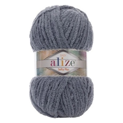 Alize příze Softy Plus 87 šedá