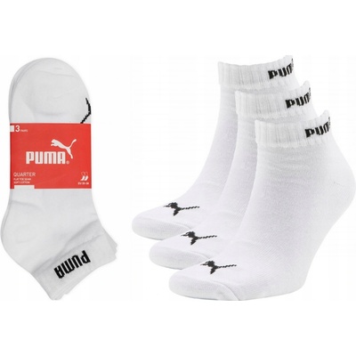 Puma 3Pack Socks Basic Quarter White
