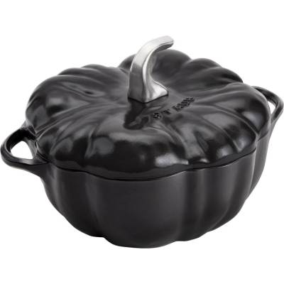 Staub Liatinový hrniec v tvare tekvice s pokrievkou, 3,45 l / 24 cm, čierna 1024272