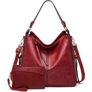 CHARON Дамска Чанта и портфейл Charon Quelea, Червена, Различни цветове (KZ210189-RED)