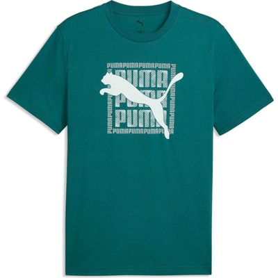 Puma Graphic Wording tmavo zelené biele