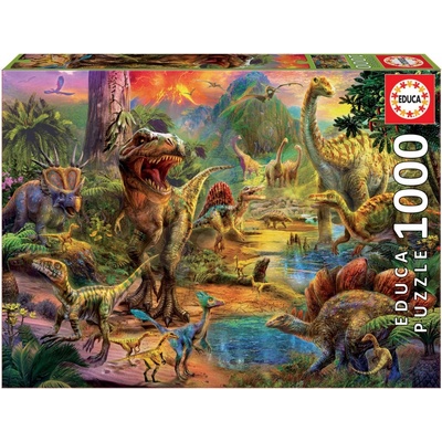 Educa Land of Dinosaurs + FIX lepidlo 1000 dielov