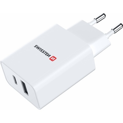 Swissten síťový adaptér power delivery 30w 1x usb-c + 1x usb bílý – Zboží Živě