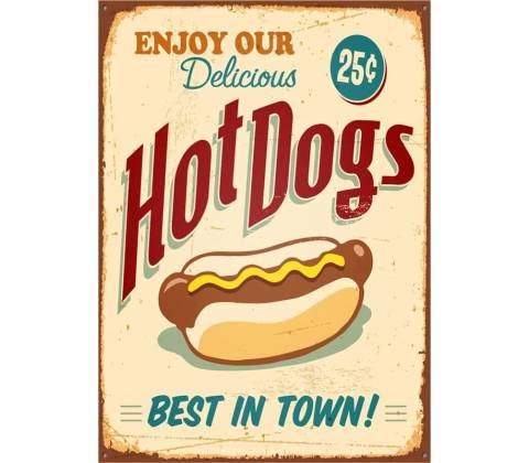 Ceduľa Hot Dogs