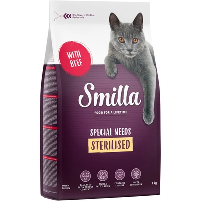 Smilla 4кг Adult Sterilised Smilla суха храна за кастирани котки, с говеждо