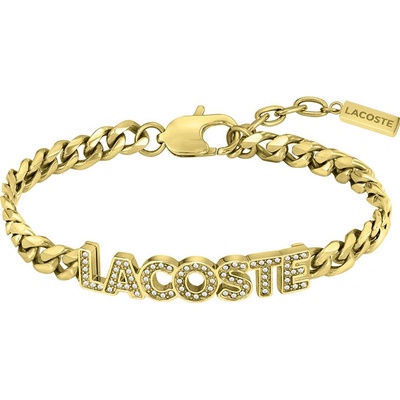 Lacoste Pozlacený dámský náramek z oceli Script 2040063