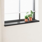 vidaXL Перваз за прозорец Черен с дървесен фибър 160 x 35 x 4, 5 см ПВЦ (42046867)