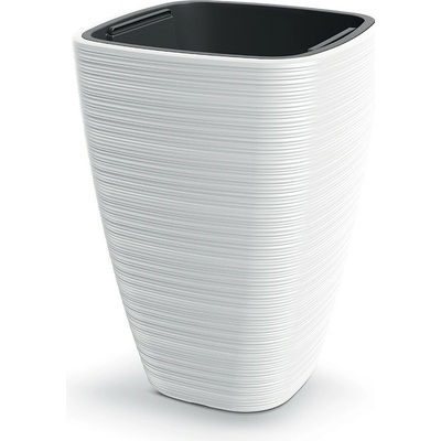 Prosperplast Plastový kvetináč Venas Square biely, 28,9 cm