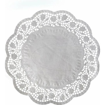 Wimex Dekoračná krajka PAP okrúhla biela 34cm 100 ks