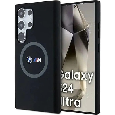 BMW Кейс BMW M Silicone Printed Ring MagSafe за Samsung Galaxy S24 Ultra, черен (BMW000806-0)