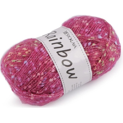 Pletací příze mohérová Rainbow 100 g Varianta: 2 (30-4) pink, Balení: 1 ks 57865/147365/267073