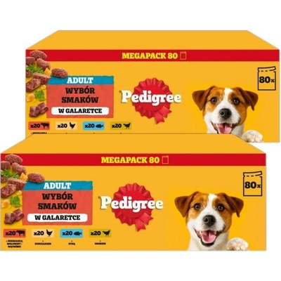 Pedigree Adult Výběr chutí v želé 160 x 100 g