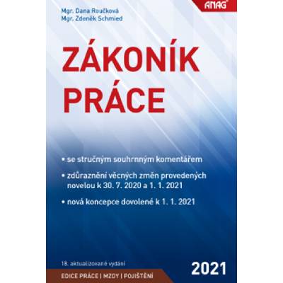 Zákoník práce 2021 (sešitové vydání) - Dana Roučková, Zdeněk Schmied