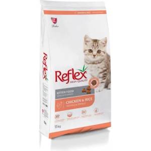 Lider Pet Food Reflex Kitten - Пълноценна храна за подрастващи котки от всички породи с пилешко месо 15 кг, Турция