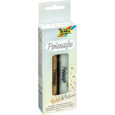 Folia Dekoračné 3D pero zlaté a strieborné, 2 x 30 ml