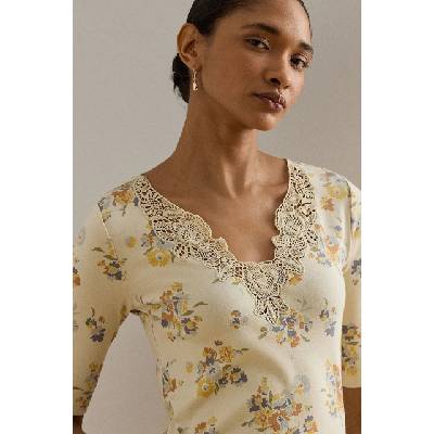 Lauren Ralph Lauren тениска с яка дамска с памук (200P13913)
