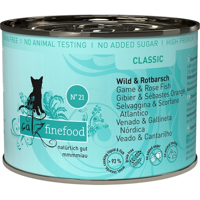 Catz finefood Zvěřina & okouník 24 x 200 g