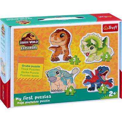 Trefl Детски пъзел в куфарче Trefl 4 в 1 - Сладки динозаври (36138)
