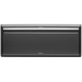 Brabantia Кутия за хляб FALL FRONT, 18 л, тъмносив, стомана, Brabantia (BRAB233685)