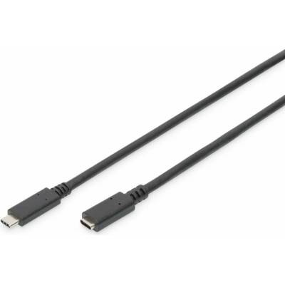 Digitus AK-300210-020-S USB 2.0, USB C zásuvka, USB C vidlice, niklovaný, 2m, černý