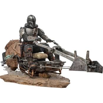 Iron Studios Статуетка Iron Studios Television: The Mandalorian - Mandalorian on Speederbike (Deluxe), 18 cm (IS12840)