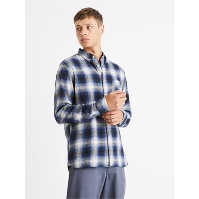 Celio Синя мъжка карирана риза Celio Camulto Celio | Sin | МЪЖЕ | S