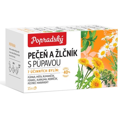 BOP Bylinný čaj Játra a žlučník s pampeliškou 15 x 1,5 g