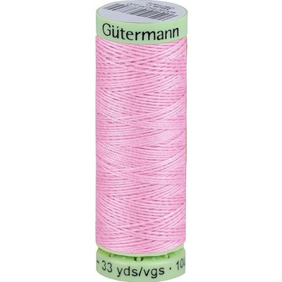 Polyesterové nitě Gütermann Jeans návin 30 m, střední, 320 růžová světlá