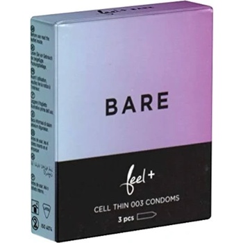 Feel 3 бр. Ултра тънки презервативи Feel Bare 0.03 мм