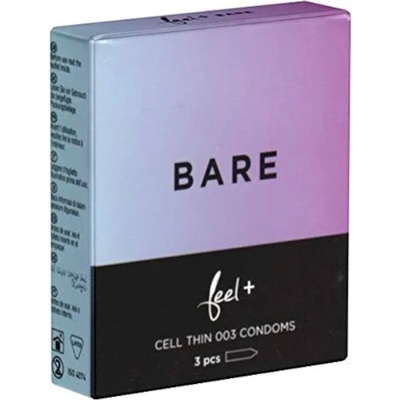 Feel 3 бр. Ултра тънки презервативи Feel Bare 0.03 мм