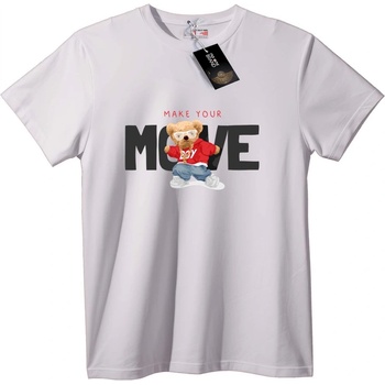 NOONEBRAND Тениска Направи своя ход мечка - XL, Black