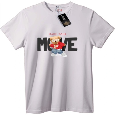 NOONEBRAND Тениска Направи своя ход мечка - XL, Black