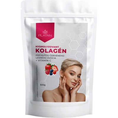 PLATAN Hydrolyzovaný kolagén Lesné ovocie+Vitamín C 500 g