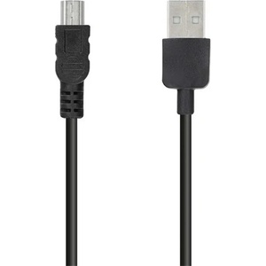 Gigapack Кабел за данни USB - miniUSB, 200 см, ЧЕРЕН (GP-47223)