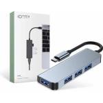 Tech-Protect USB-C Hub 4in1 v1 - USB-C хъб с 4xUSB-A порта за компютри и лаптопи с USB-C порт (тъмносив) (THP811GRY)