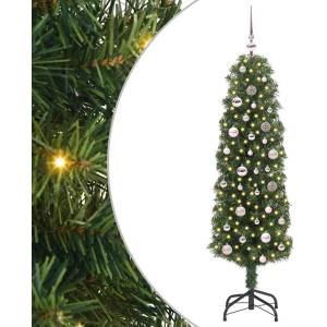 vidaXL С изкуствено коледно дърво с 150 LED светодиода Зелен 150 cm (3394932)