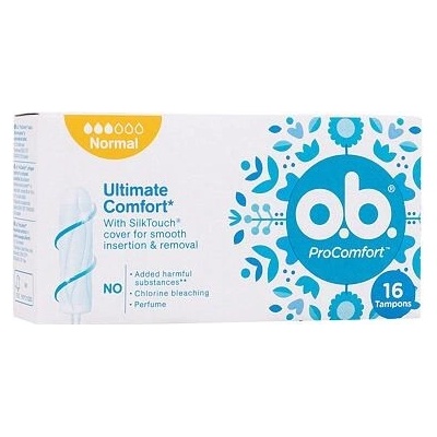o.b. ProComfort Normal tampony se snadným zaváděním a vyjímáním 16 ks
